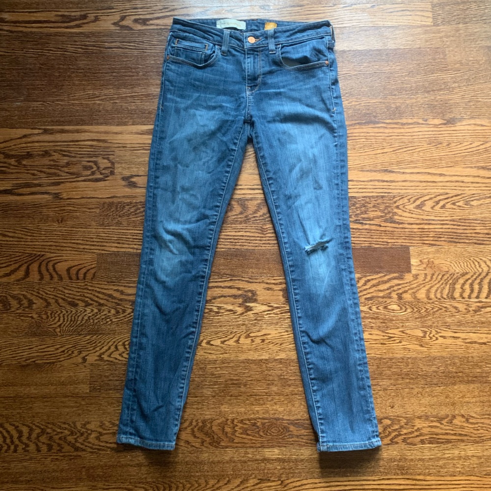 Anthropologie Pilcro Mid Rise Medium Wash Super Skinny Jeans